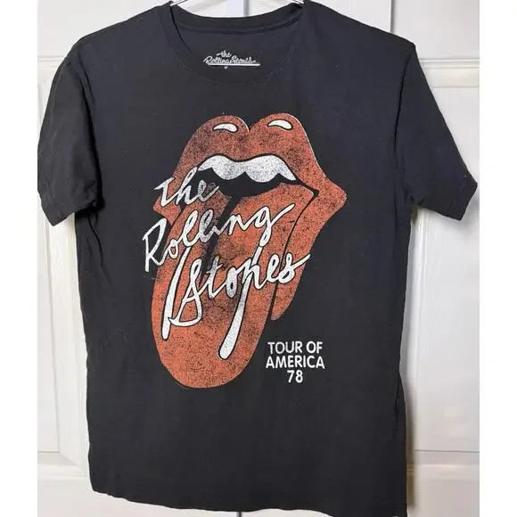 THE ROLLING STONES TOUR Of America 1978 T SHIRT BLACK - Picture 1 of 4